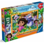 Ravensburger 2x12 pcs Puzzle Dora the Explorer 3000-0455 4005555041986