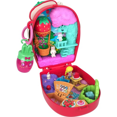 Mattel polly pocket polly mini - ο κοσμος της polly σετακια 8 σχέδια picnic bunny compact polly mini - ο κοσμος της polly σετακι