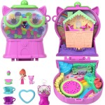 Mattel Polly Pocket Gumball Kitty Compact Playset With 1 Micro Doll and Pet, Travel Toy With Fruit Accessories and Rides JFG56 /