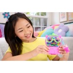 Mattel Polly Pocket Gumball Kitty Compact Playset With 1 Micro Doll and Pet, Travel Toy With Fruit Accessories and Rides JFG56 /