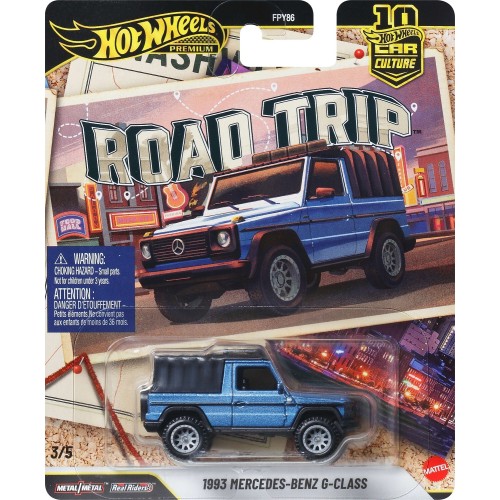 Mattel Hot Wheels Car Culture Premium 1:64 Scale Die-cast Toy 1993 Mercedes-benz G-class, Road Trip FPY86 / JKF38 194735348305