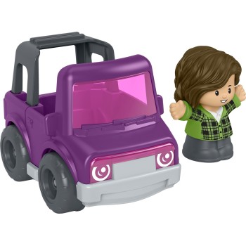 Mattel Fisher-price Little People Toy SUV Purple Vehicle & Figure Set for Toddlers, 2 Pieces JWB27 / JJY82 194735345038