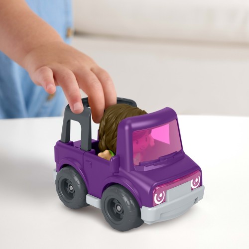 Mattel Fisher-price Little People Toy SUV Purple Vehicle & Figure Set for Toddlers, 2 Pieces JWB27 / JJY82 194735345038