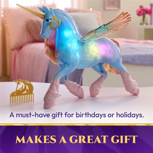 Spin Master Unicorn Academy: Unicorn With Features, Glow Magic Skywind (gems & Wings) (6076377) 6076377 681147120952
