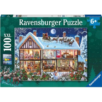Παζλ Ravensburger 100 XXL Κομμάτια - Χριστούγεννα στο Σπίτι 3000-0455 4005556129966