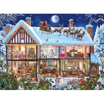 Παζλ Ravensburger 100 XXL Κομμάτια - Χριστούγεννα στο Σπίτι 3000-0455 4005556129966