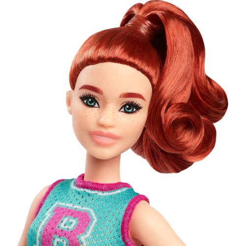 Mattel Barbie Fashionistas Doll 232 In Jersey Top And Pleated Purple Skirt, Red Hair  | Toys-shop.gr