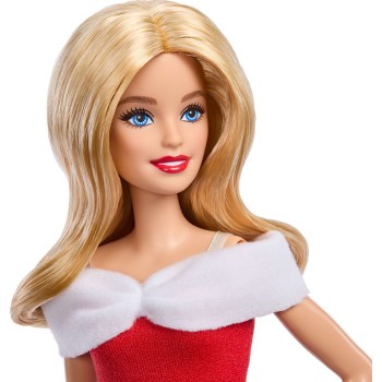 Mattel Barbie Style Doll With Santa-inspired Dress and Accessories, Blonde Hair and Gold Present JLX46 | Toys-shop.gr