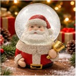 Christakopoulos Snowball 100mm Santa Claus with music and light 14cm 1333  | Toys-shop.gr