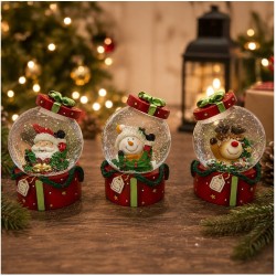 Christakopoulos Χιονομπαλα 45mm φιγουρες σε δωρακι 3σχ 7εκ 1332  | Toys-shop.gr