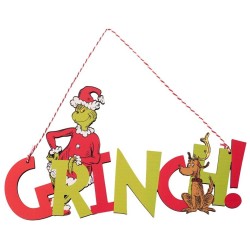 Christakopoulos Χριστ.κρεμαστ.επιγραφη grinch and max 30x18εκ 22911  | Toys-shop.gr