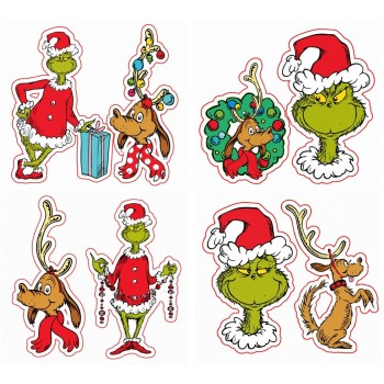 Christakopoulos Grinch Decorative Window Jelly 4 Designs M20cm x H24.5cm 22931  5212054714337