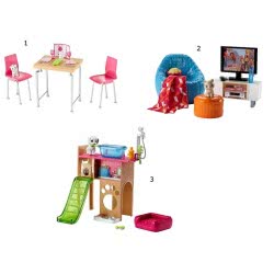 Mattel Barbie Έπιπλα Εσωτερικού Χώρου (3 Σχέδια) DVX44 / ASST 887961376708