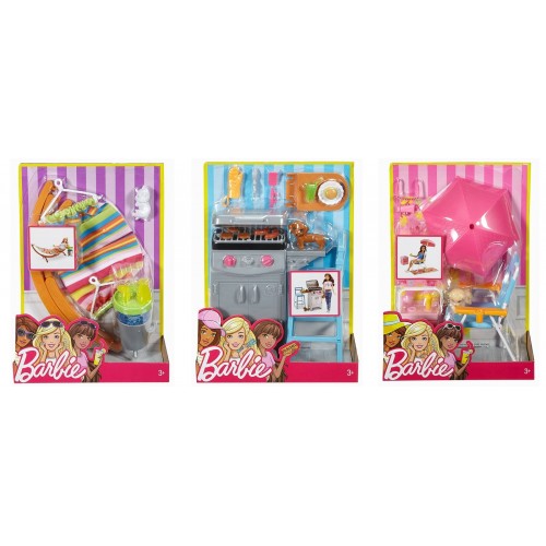 Mattel Barbie Έπιπλα Εξωτερικού Χώρου (3 Σχέδια) DXB69 887961392111