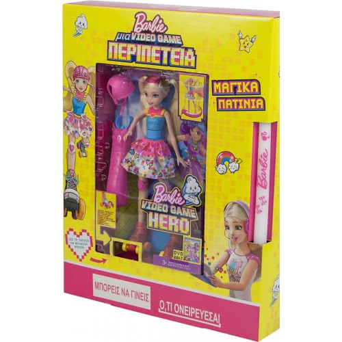 Mattel Λαμπάδα Barbie Video Game Μαγικά Πατίνια FNK03 887961594997