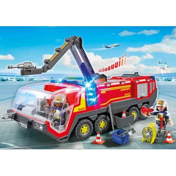 Playmobil Πυροσβεστικό Όχημα Αεροδρομίου Με Φώτα Και Ήχο 5337 4008789053374