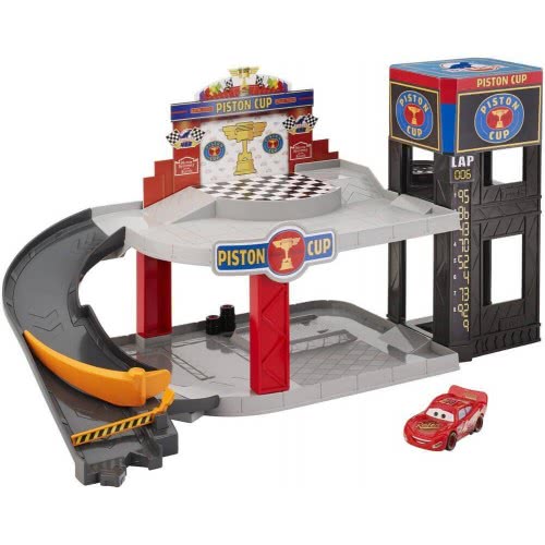 Mattel Γκαράζ Σετ Παιχνιδιού Disney Pixar Cars Piston Cup DWB90 887961378979