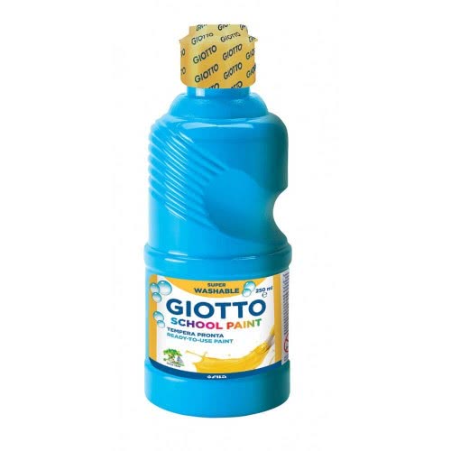 Giotto Σχολική Τέμπερα Μπουκάλι 250Ml Γαλάζιο 000530815 8000825005282