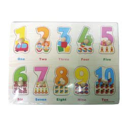 Toys-shop Choice Puzzle Ξύλινο Σφηνώματα Αριθμοί 1-10 JK073264 6990416732647