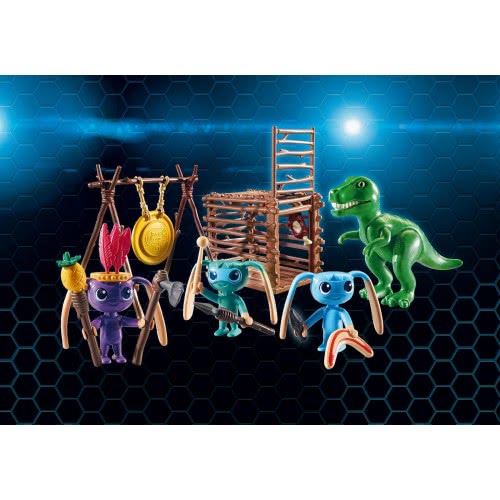 Playmobil Alien Warrior With T-Rex Trap 9006 4008789090065