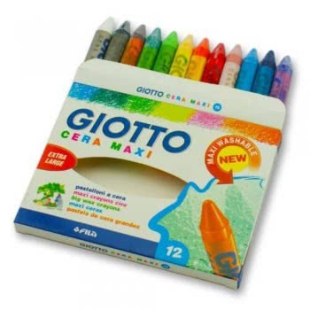Giotto Κηρομπογιά 10Cm Χοντρή 12 Τεμάχια Cera Maxi 000291200 8000825291203