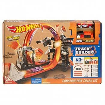 Mattel Hot Wheels Truck Builder Πίστα Σύγκρουσης Με Τουβλάκια DWW96 887961390377
