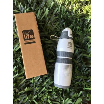 eco life Ecolife Μεταλλικό Μπουκάλι 400Ml Vacuum Άσπρο 33-BO-3014 5208009001683