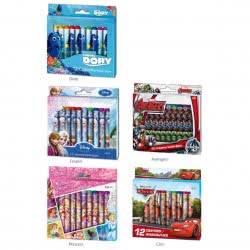 Mattel Σετ Κηρομπογιές 12Τεμάχια - 5 Σχέδια F26403 8719033264038