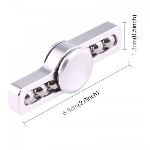 Diakakis imports Fidget Spinner Aluminium Two Leaves Small Steel Beads 3 Minutes 000658215 1897498410027