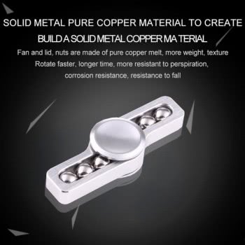 Diakakis imports Fidget Spinner Aluminium Two Leaves Small Steel Beads 3 Minutes 000658215 1897498410027