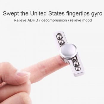 Diakakis imports Fidget Spinner Aluminium Two Leaves Small Steel Beads 3 Minutes 000658215 1897498410027