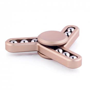 Diakakis imports Fidget Spinner Aluminium Three Leaves Small Steel Bead 3 Minutes 000658216 1897498410034