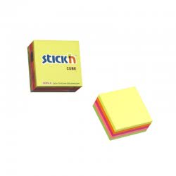 OEM STICK`N ΚΥΒΟΣ ΑΥΤΟΚΟΛΛΗΤΑ 50X50mm 250Φ. ΝΕΟΝ 5 ΧΡΩΜΑΤΩΝ 550.21203 4712759212035