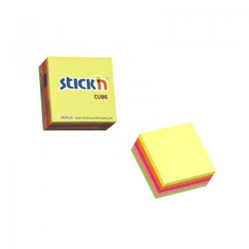 OEM STICK`N ΚΥΒΟΣ ΑΥΤΟΚΟΛΛΗΤΑ 50X50mm 250Φ. ΝΕΟΝ 5 ΧΡΩΜΑΤΩΝ 550.21203 4712759212035