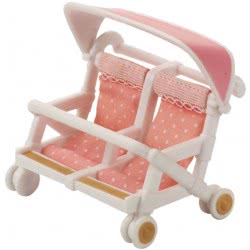 Epoch The Sylvanian Families - Καροτσάκι Διδύμων Ροζ 4533 5054131045336