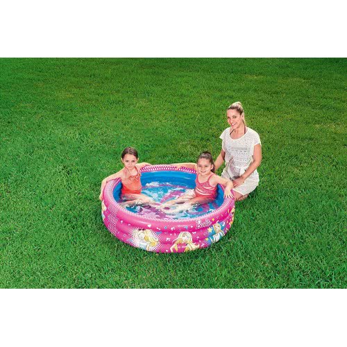 Bestway Barbie Children's 3-Ring Paddling Pool 122X30εκ. 93205 6942138934472