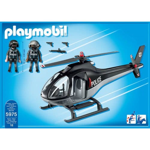 Playmobil City Action: Tactical Police Helicopter Playset 5975 4008789059758