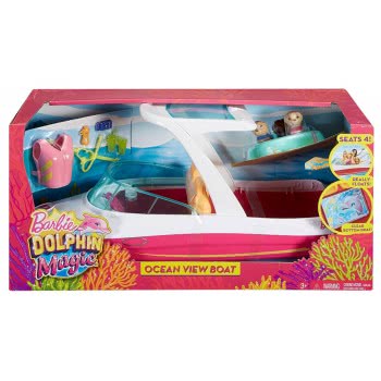 Mattel Barbie Dolphin Magic Ocean View Boat Playset FBD82 887961428827