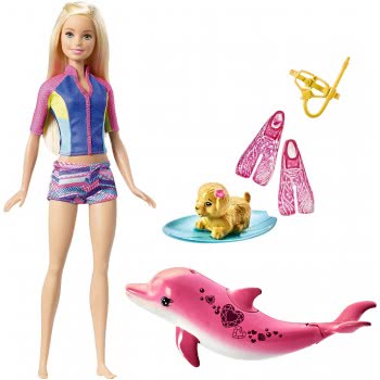 Mattel Barbie Dolphin Magic Snorkel Fun Friends Doll FBD63 887961428650