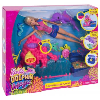Mattel Barbie Dolphin Περιπέτεια Με Δελφίνι - Βυθός FCJ29 887961451726