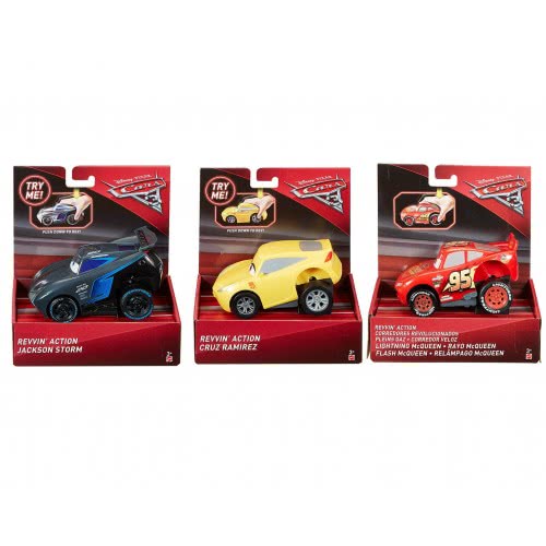 Mattel Cars 3 - Rev N Racers Αγωνιστικά Οχήματα - 3 Σχέδια DVD31 / ASST 887961366587