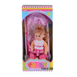 Toys-shop Choice Toys 16Inc Doll With Iron Baby Cart And IC JH015359 6990317153596