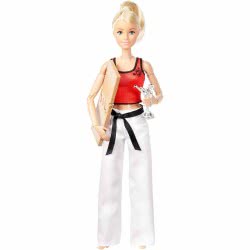 Mattel Barbie Made To Move Martial Artist DVF68 / DWN39 887961385496