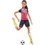 Mattel Barbie Made To Move Black Hair Soccer Player DVF68 / FCX82 887961461862