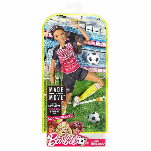 Mattel Barbie Νέες Αμέτρητες Κινήσεις - Ποδοσφαιρίστρια Με Μαύρα Μαλλιά DVF68 / FCX82 887961461862