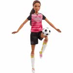 Mattel Barbie Νέες Αμέτρητες Κινήσεις - Ποδοσφαιρίστρια Με Μαύρα Μαλλιά DVF68 / FCX82 887961461862