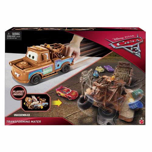 Mattel Cars 3 Μακουίν – Μπάρμπας Όχημα Και Σετ Παιχνιδιού (2 Σε 1) - 2 Σχέδια FCW03 / ASST 887961460704