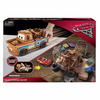 Mattel Cars 3 Μακουίν – Μπάρμπας Όχημα Και Σετ Παιχνιδιού (2 Σε 1) - 2 Σχέδια FCW03 / ASST 887961460704