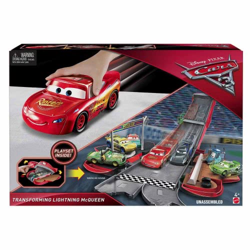 Mattel Cars 3 Μακουίν – Μπάρμπας Όχημα Και Σετ Παιχνιδιού (2 Σε 1) - 2 Σχέδια FCW03 / ASST 887961460704