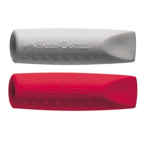 Faber-Castell Σετ 2 Γόμες Καπάκι Φούξια-Γκρι/Μπλε-Γκρι 187001 4005401870012